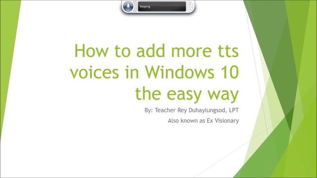 how to add TTS voices in Windows 10 the Easy Way by blind teacher смотреть онлайн
