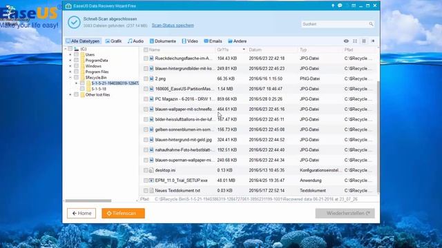 Gelöschte Dateien unter Winodws 10/8/7 wiederherstellen - EaseUS Data Recovery Wizard смотреть онлайн