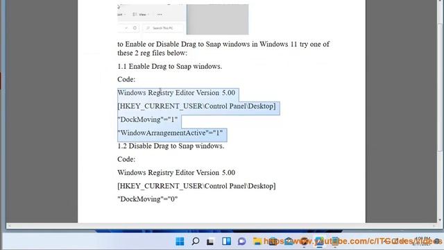 Enable/Disable Drag to Snap windows in Windows 11 смотреть онлайн