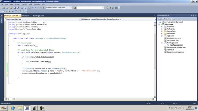 Windows Phone 7 Development - Using Lists and Bindings - Part 2 смотреть онлайн