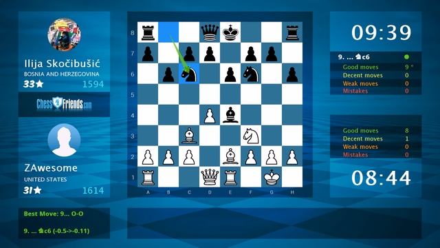 Chess Game Analysis: ZAwesome - Ilija Skočibušić : 1-0 (By ChessFriends.com)