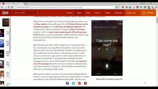 Microsoft challenges Google with its own translator app смотреть онлайн