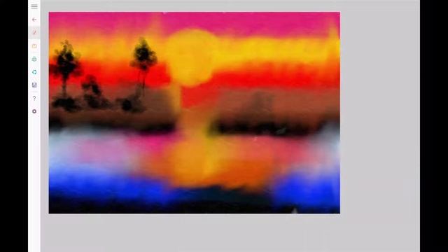 Painting a colorful Sunrise - Watercolor in Windows Fresh Paint free app смотреть онлайн