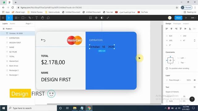 Credit Card Screen Design in Figma | Figma Tutorial | Credit App Design in Figma смотреть онлайн