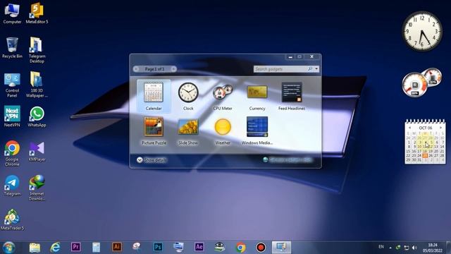 Add gadgets to the Windows 7 desktop смотреть онлайн