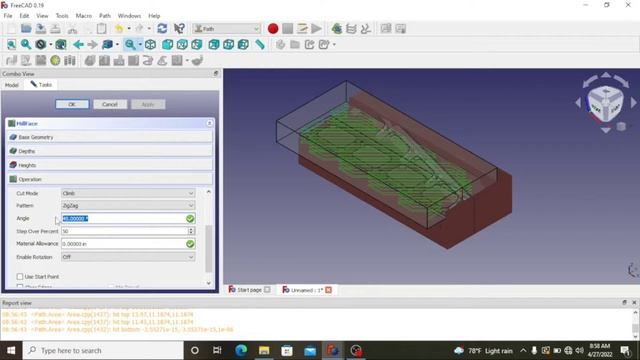 Programacion de Facing en FreeCad Cam Gcode post process Miling CNC смотреть онлайн