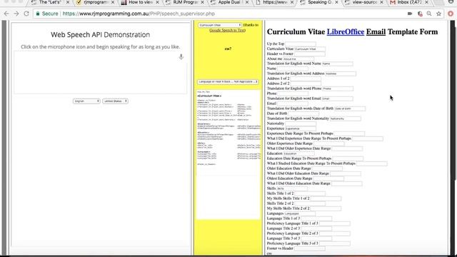 Curriculum Vitae Creation Web Application Dummy Run Static Video смотреть онлайн