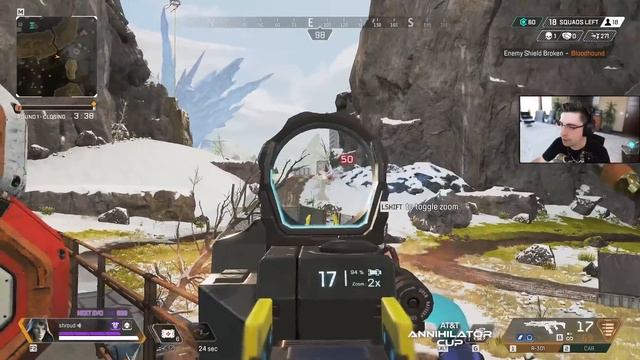 11 minutes of Shroud playing against other streamers in Apex Legends... смотреть онлайн