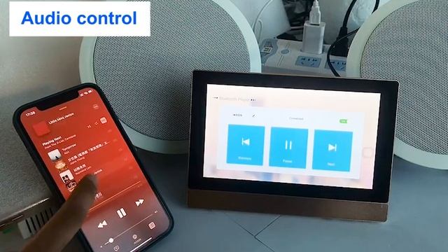 7-inch Tuya panel smart home appliance controller with microphone Tuya music touch screen смотреть онлайн