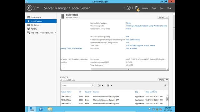 Tugas Konfigurasi tahap awal Windows Server - Install AD DS & Add User смотреть онлайн