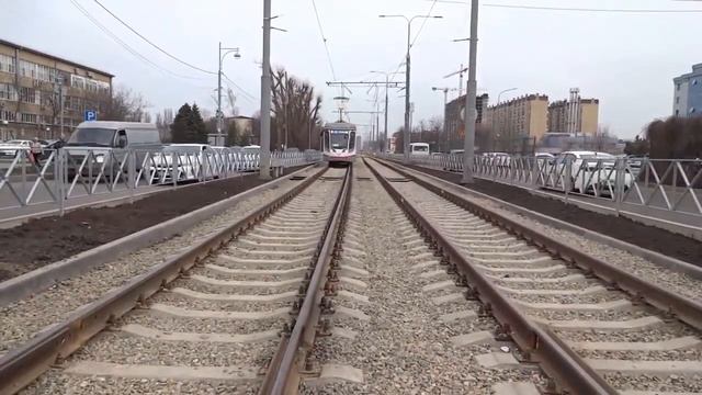 Новая трамвайная линия в Краснодаре смотреть онлайн