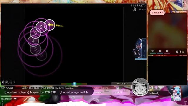 Bad Apple!! (ARM x Kitsune Musou Remix) [pepsi max cherry] 98,35% 2x miss choke смотреть онлайн