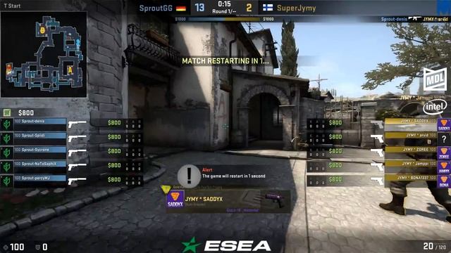 ESEA MDL S28 EU - SuperJYMY vs. Sprout смотреть онлайн