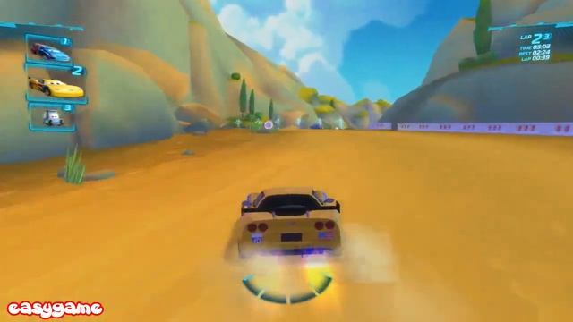 Jeff Gorvette battle race at Casino Tour, Cars 2 The Video Game, PC Game смотреть онлайн
