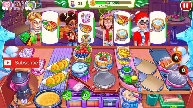 Christmas Fever Cooking Games Madness - All Level Gameplay Android,iOS #15 смотреть онлайн