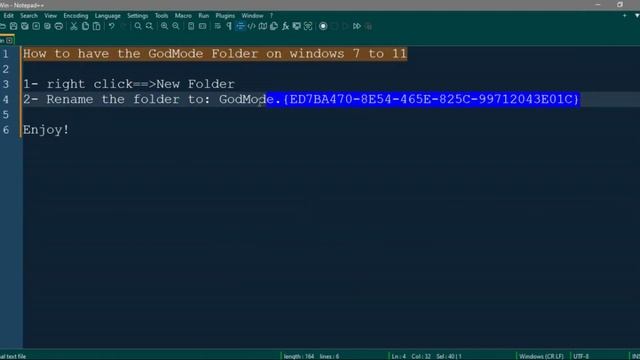 Enable God Mode for control panel in Windows 7 to 11 смотреть онлайн