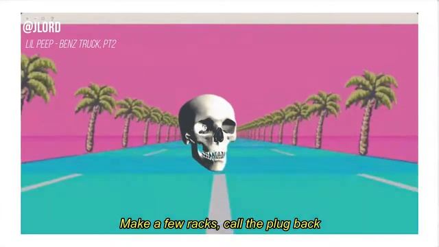 Lil Peep - Benz Truck, Pt 2. (Lyrics) смотреть онлайн