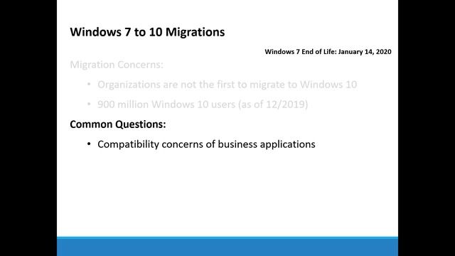 Windows 7 End of Support and Migration to Windows 10 смотреть онлайн
