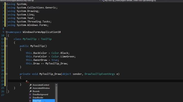 C# - Draw to a WinForms ToolTip смотреть онлайн