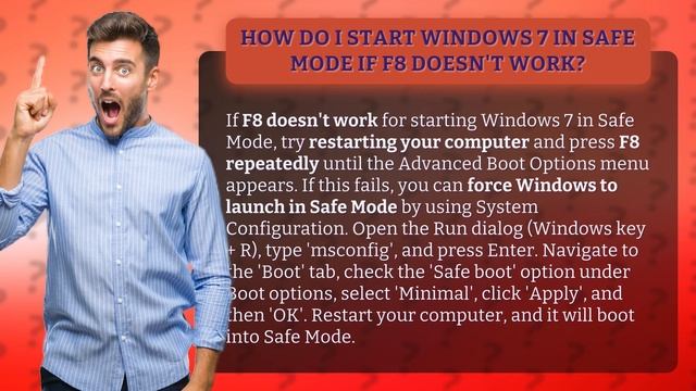 How do I start Windows 7 in Safe Mode if F8 doesn't work? смотреть онлайн