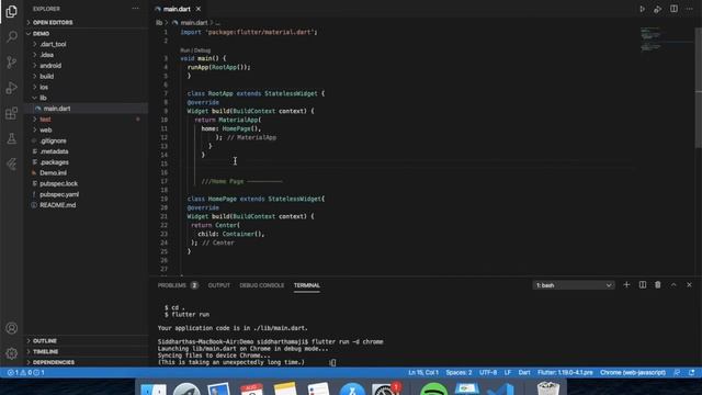 Flutter App Development - (Hallo World App) смотреть онлайн