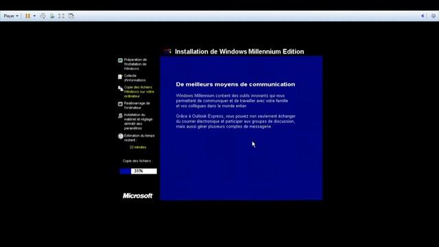 Windows ME French Install (VMWare Player) смотреть онлайн