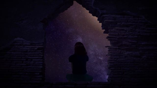 Moon Stars Girl Window Relax смотреть онлайн