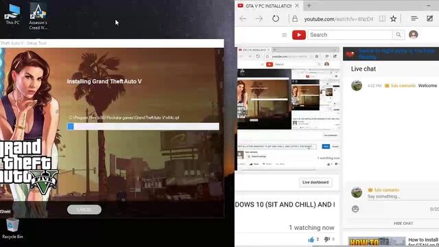 GTA V PC LIVE INSTALLATION WINDOWS 10 +NCS SONGS смотреть онлайн
