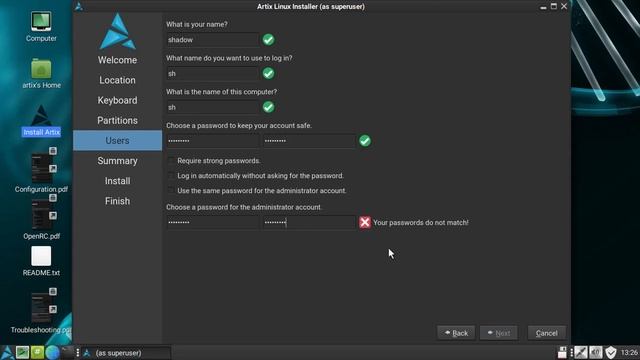 ArtixLinux GTK-OpenRC SetUp смотреть онлайн
