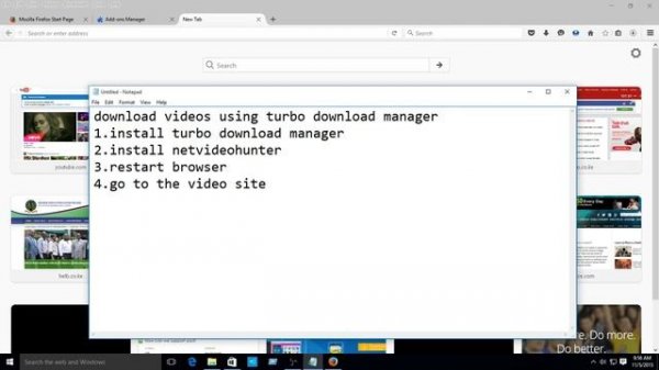 how to download videos using Turbo Download Manager