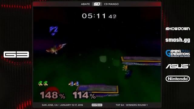 GENESIS 3 - Abate (Luigi) vs C9 Mango (Falco) - Melee Top 64 - WR1 смотреть онлайн