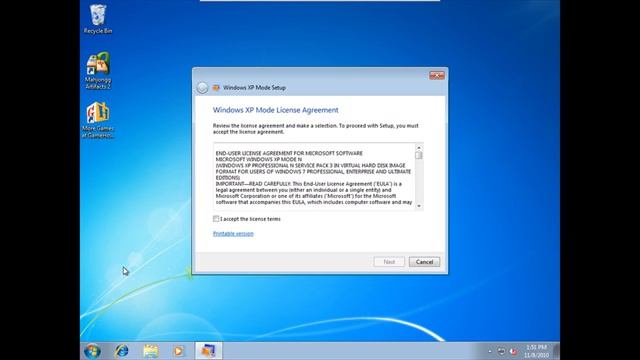 Setting up XP Mode in Windows 7 смотреть онлайн