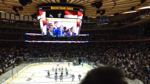 Американцы поют гимн перед хоккейным матчем смотреть онлайн