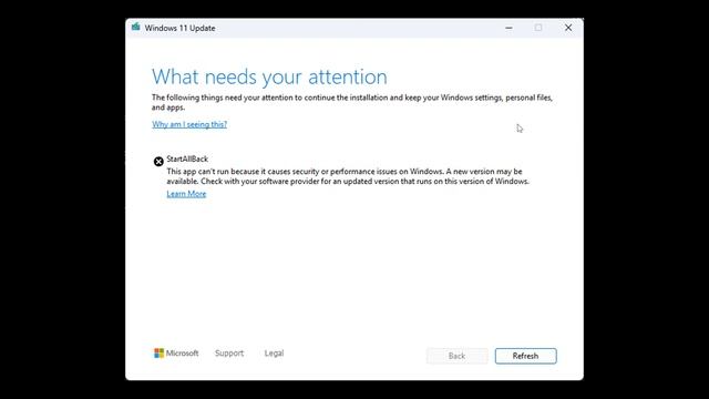 Microsoft could Block Upgrades to Windows 11 24H2 if StartAllBack is installed | Workaround смотреть онлайн