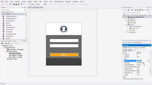 Login GUI DESIGN Csharp Visual Studio 2012 смотреть онлайн