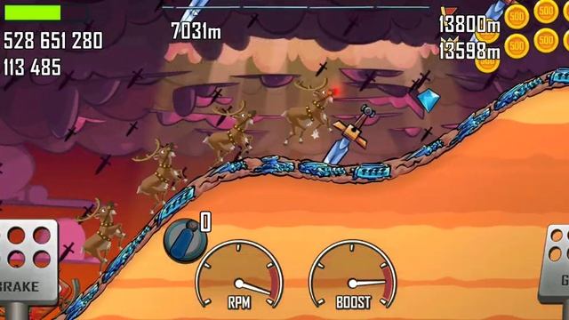 [Take 2] Hill Climb Racing: Sleigh + Mega Highway 13646m смотреть онлайн