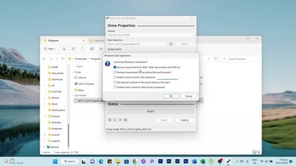 Install windows 11 on any computer or laptop easily with rufus