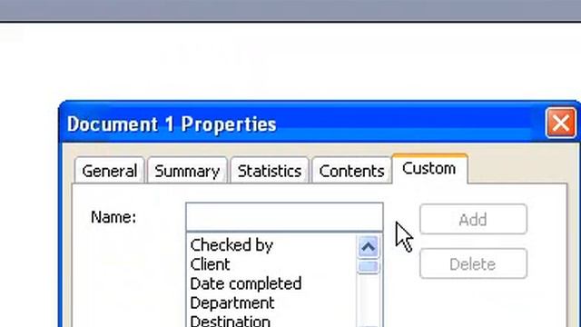 Microsoft Office Word 2003 Remove custom file properties смотреть онлайн