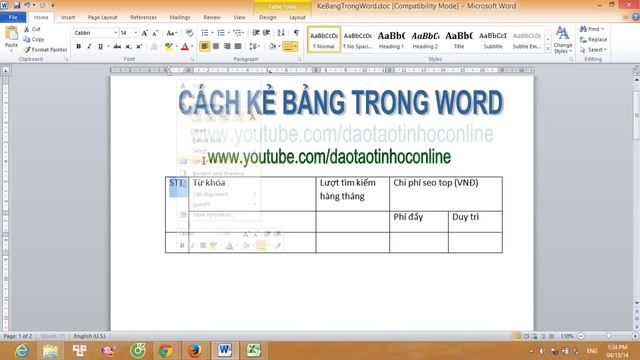 Hướng dẫn cách kẻ bảng trong Word 2003, 2007, 2010, 2013 смотреть онлайн