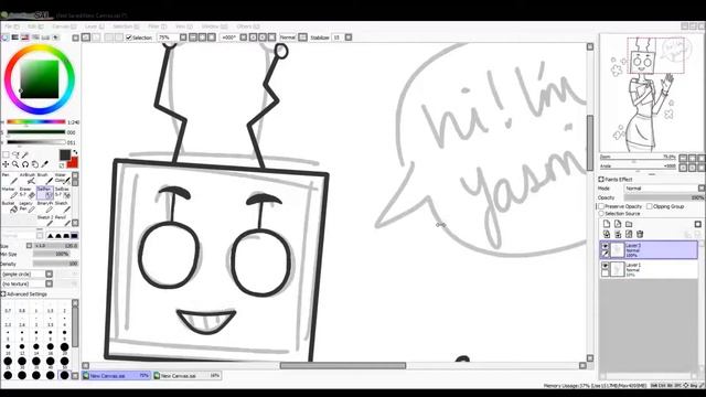 Robot Girl Speedpaint [Paint Tool SAI] смотреть онлайн
