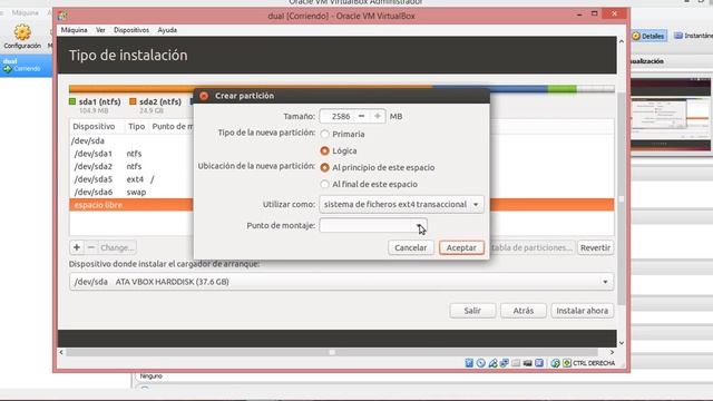 UBUNTU JUNTO A WINDOWS 7 PRACTICA 6.2 Eq5A смотреть онлайн