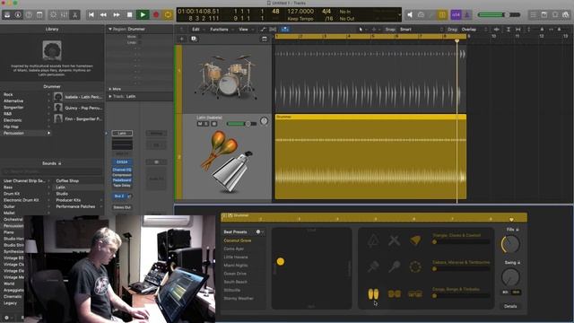 How to use DRUMMER track in Logic Pro X Pt1 смотреть онлайн
