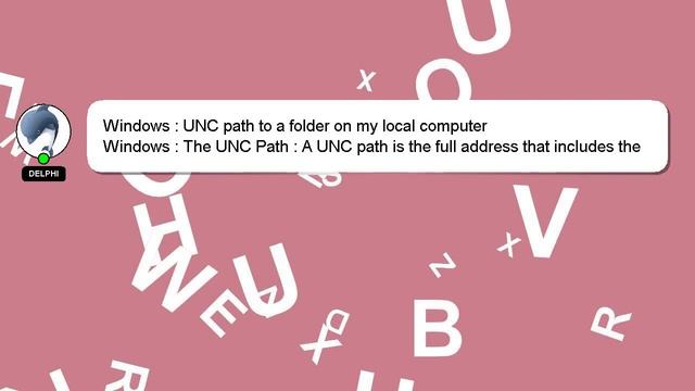 Windows : UNC path to a folder on my local computer смотреть онлайн