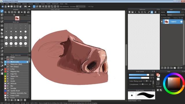 [MediBang Paint Pro] How to Draw Nose [Timelapse tutorial] смотреть онлайн