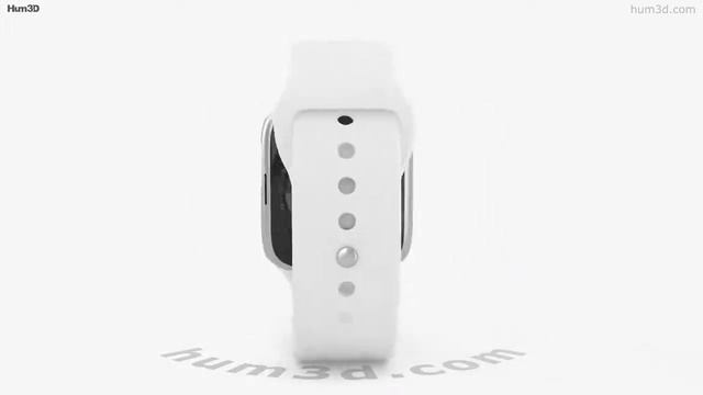 Apple Watch Series 6 44mm Silver Aluminum Case with Sport Band 3D model by Hum3D com смотреть онлайн