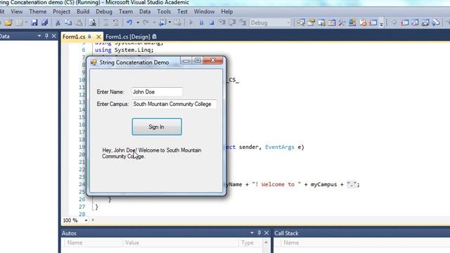 04D-C# String Concatenation (C#) смотреть онлайн