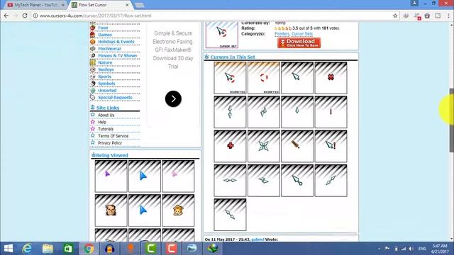 How to download and [install/Apply] Mouse Cursors in Windows 7,8,8.1,10 Step by Step [Hindi/Urdu] смотреть онлайн