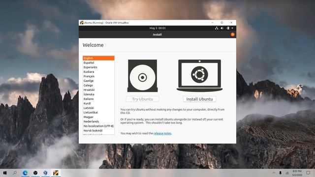 Ubuntu 20.04 Running On VirtualBox (Windows 10 host) смотреть онлайн