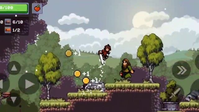 Apple Knight - прохождение 2 уровня. смотреть онлайн