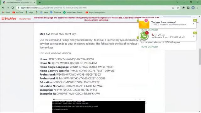 ACTIVATE WINDOW 10 FOR FREE USING CMD смотреть онлайн